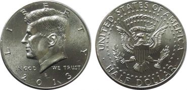 50   - ! Half Dollar Coin. (  1/2 )